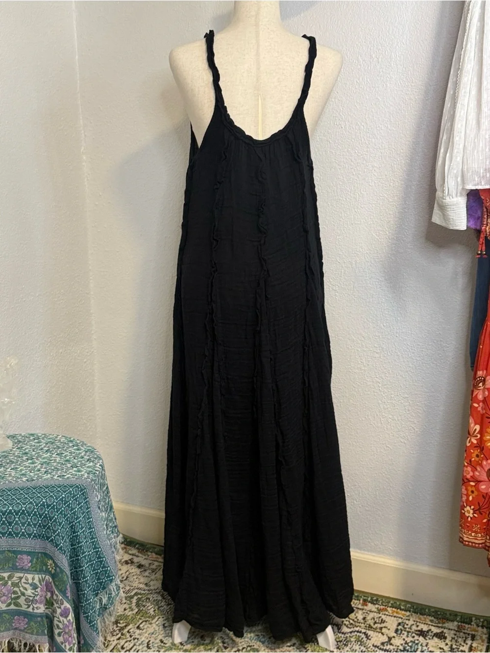 NWT Free People McKinley Maxi Dress XS BLACK